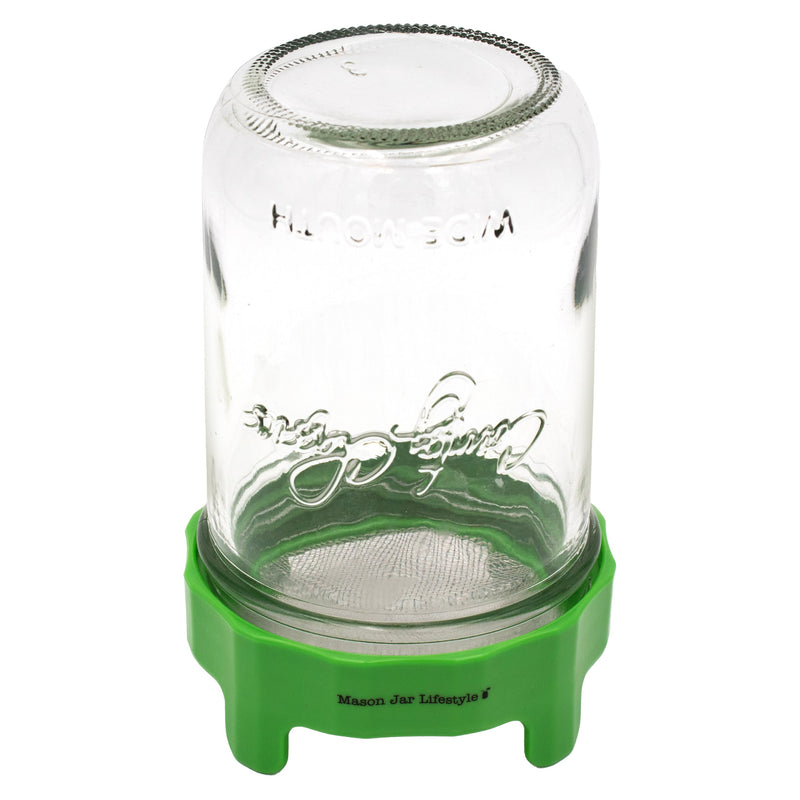 Load image into Gallery viewer, Rust Proof Sprouting Lid with Built-In Stand for Wide Mouth Mason Jars

