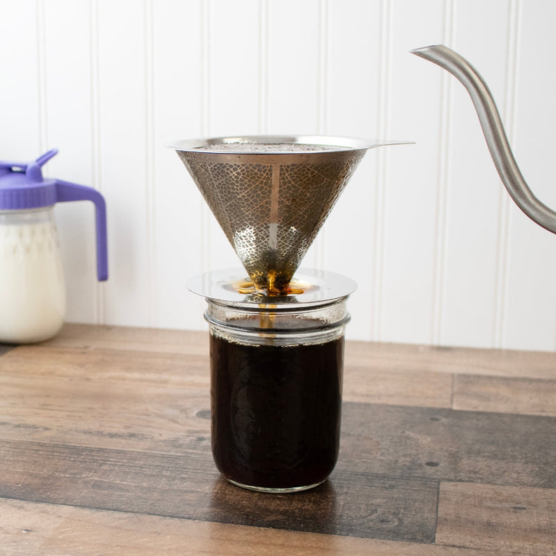 Load image into Gallery viewer, Pour Over Drip Coffee Stainless Steel Filter for Mason Jars
