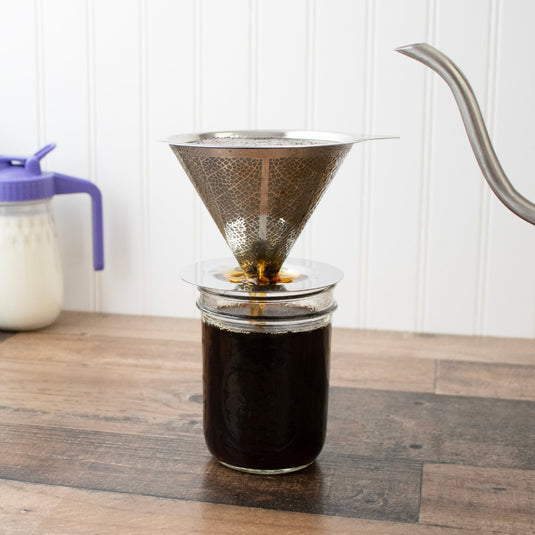 Pour Over Drip Coffee Stainless Steel Filter for Mason Jars