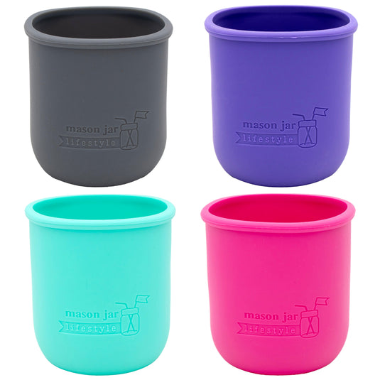 Silicone Sleeve for Regular Mouth Pint 16oz Mason Jars