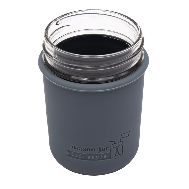 Load image into Gallery viewer, Silicone Sleeve for Regular Mouth Half Pint 8oz Mason Jars
