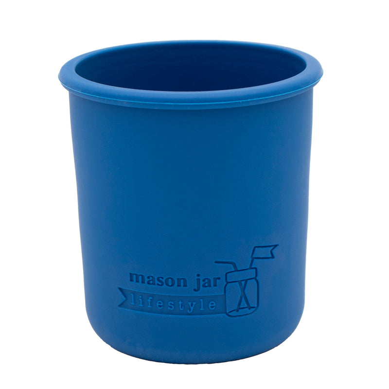 Load image into Gallery viewer, Silicone Sleeve for Regular Mouth Half Pint 8oz Mason Jars
