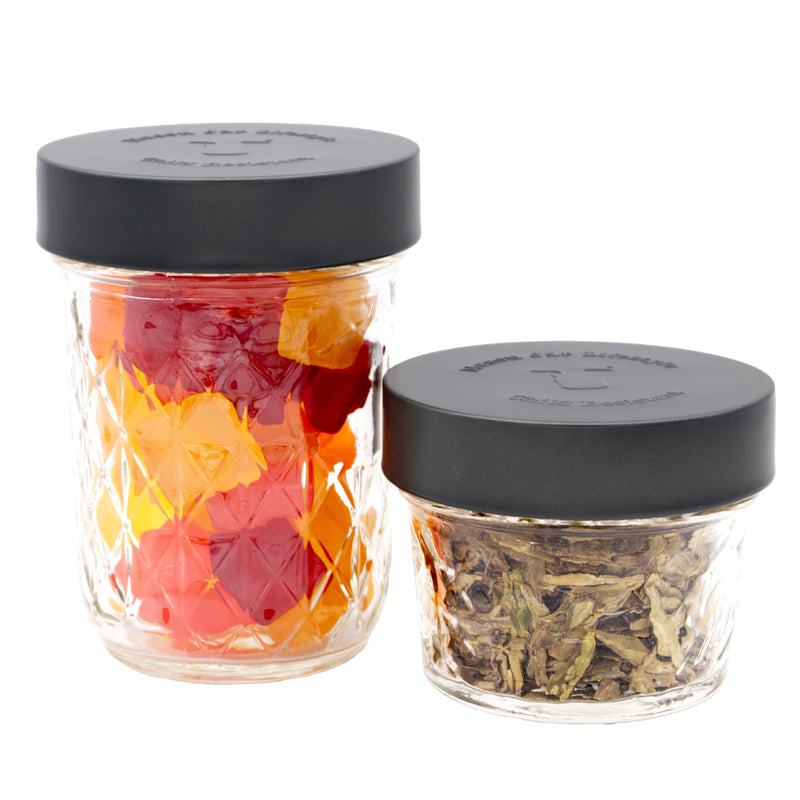 Load image into Gallery viewer, Child Resistant Lids for Regular Mouth Mason Jars 2 Pack
