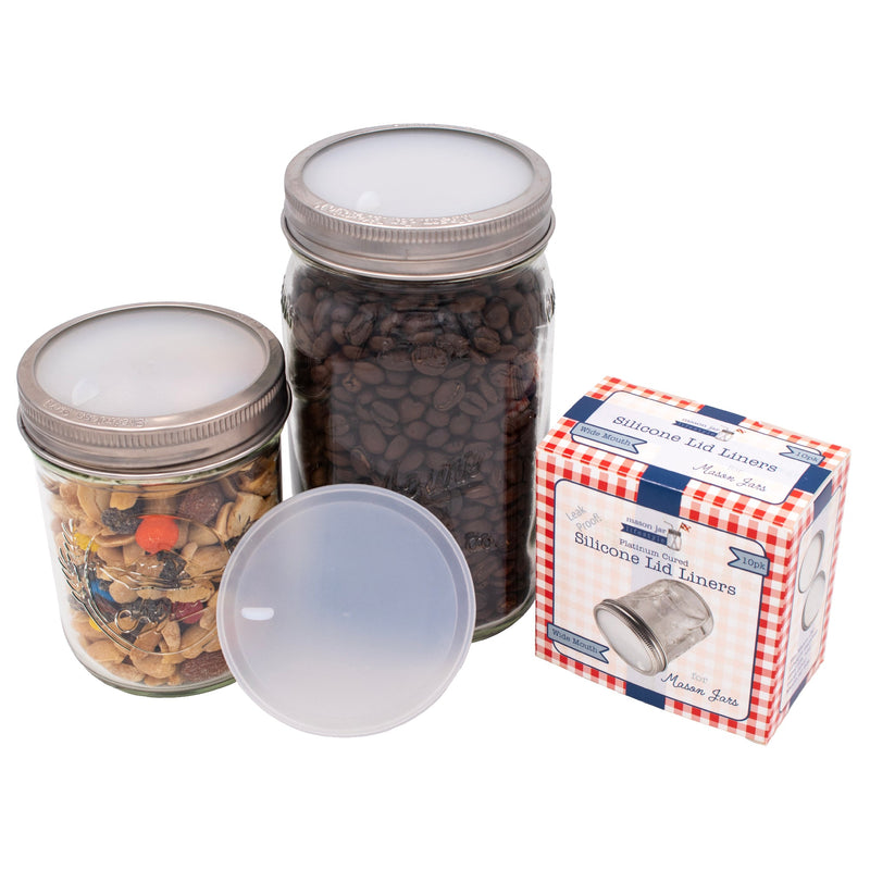 Load image into Gallery viewer, Leak Proof Platinum Silicone Sealing Lid Liners for Mason Jars 10 Pack
