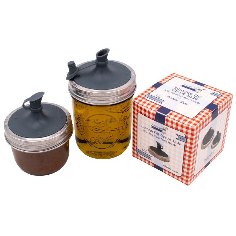 Load image into Gallery viewer, Silicone Oil Cruet Pour Lid for Mason Jars
