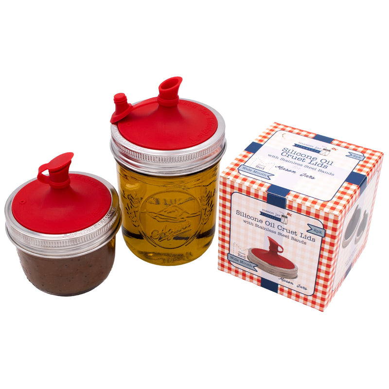 Load image into Gallery viewer, Silicone Oil Cruet Pour Lid for Mason Jars
