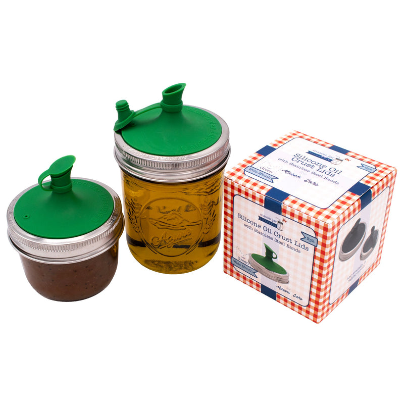 Load image into Gallery viewer, Silicone Oil Cruet Pour Lid for Mason Jars
