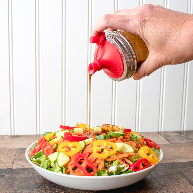 Load image into Gallery viewer, Silicone Oil Cruet Pour Lid for Mason Jars
