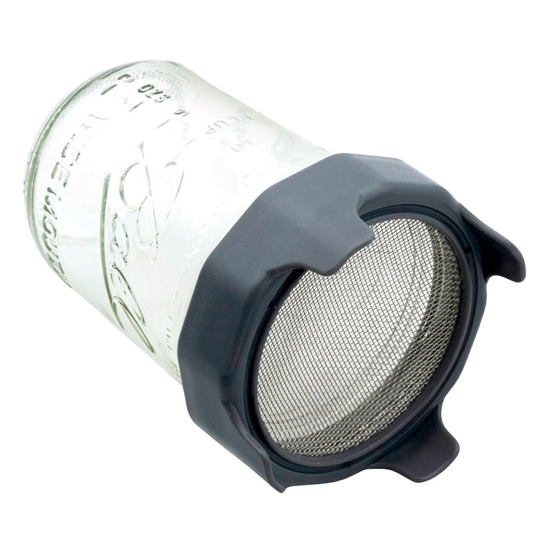 Load image into Gallery viewer, Rust Proof Sprouting Lid with Built-In Stand for Wide Mouth Mason Jars
