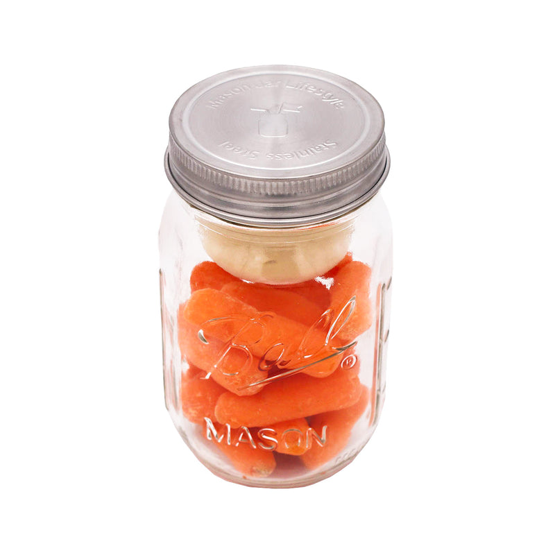 Load image into Gallery viewer, Stainless Steel Storage Lids with Leak-Proof Silicone Liners for Mason Jars 5 Pack
