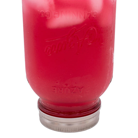 Stainless Steel Storage Lids with Leak-Proof Silicone Liners for Mason Jars 5 Pack