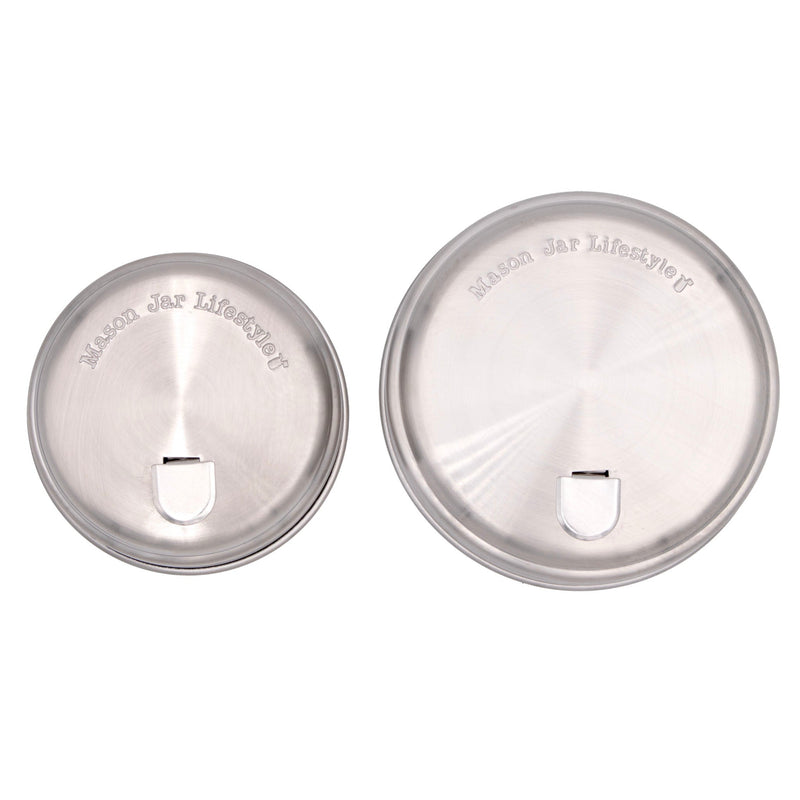 Load image into Gallery viewer, Sugar Dispensing Stainless Steel Lids for Mason Jars 2 Pack
