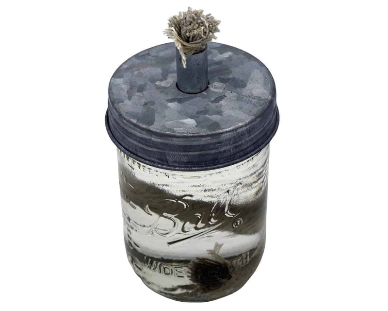 Load image into Gallery viewer, Tiki Torch Oil Lamp Galvanized Metal Lid for Mason Jars
