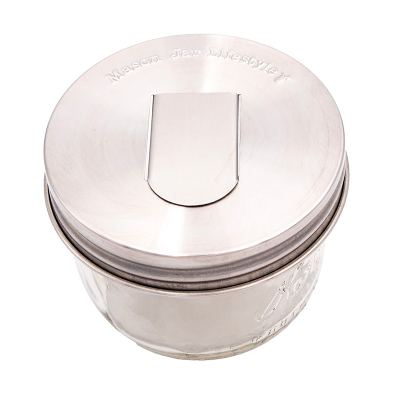 Load image into Gallery viewer, Grain Dispenser Stainless Steel Lids for Mason Jars 2 Pack
