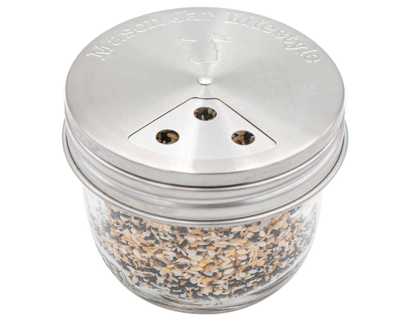 Load image into Gallery viewer, Spice Shaker Stainless Steel Lids for Mason Jars 4 Pack

