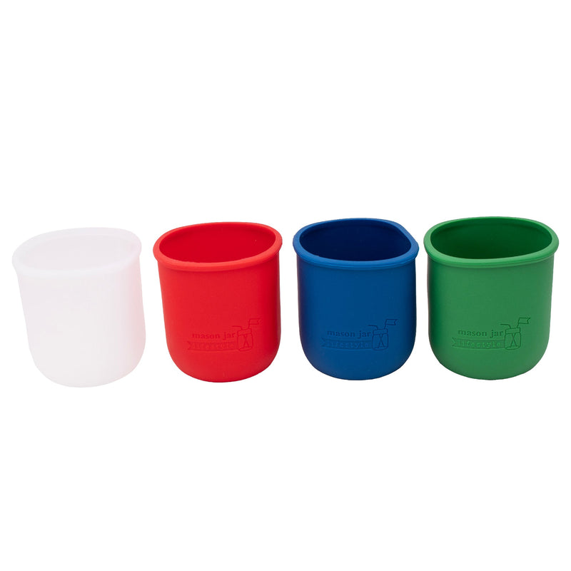 Load image into Gallery viewer, Silicone Sleeve for Regular Mouth Pint 16oz Mason Jars
