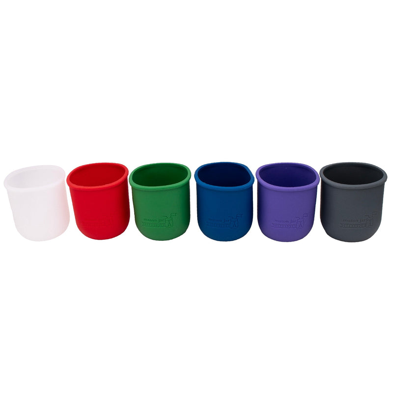 Load image into Gallery viewer, Silicone Sleeve for Regular Mouth Pint 16oz Mason Jars
