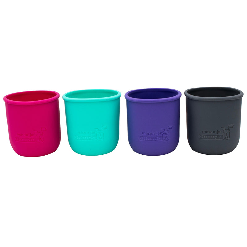 Load image into Gallery viewer, Silicone Sleeve for Regular Mouth Pint 16oz Mason Jars

