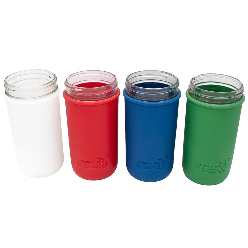 Load image into Gallery viewer, Silicone Sleeve for Pint &amp; a Half 24oz Ball Mason Jars
