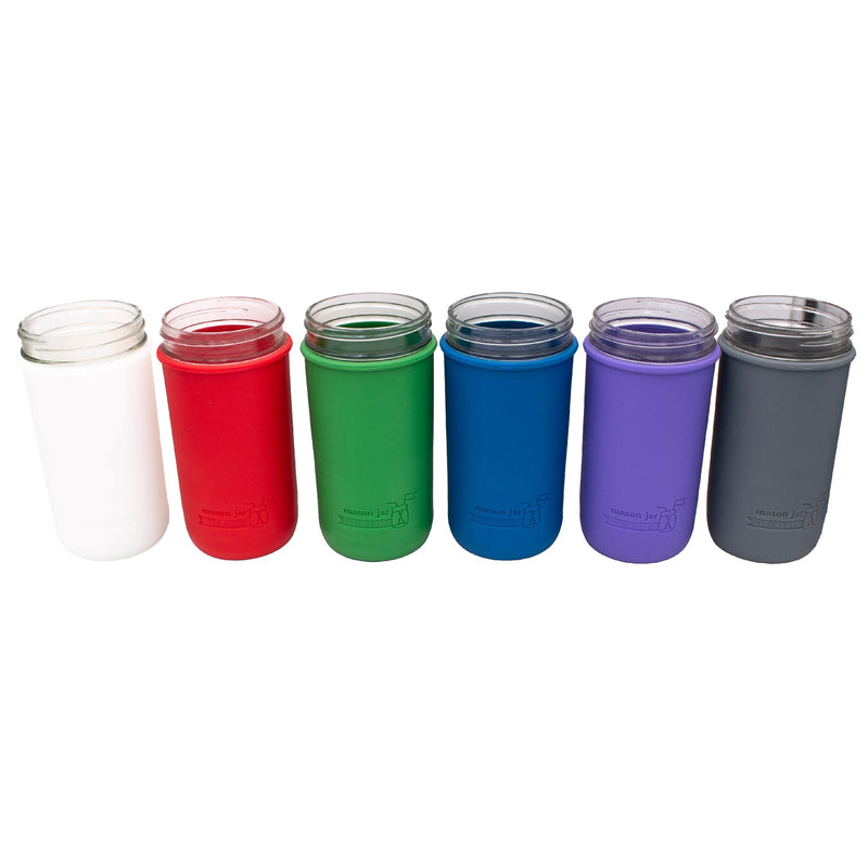 Load image into Gallery viewer, Silicone Sleeve for Pint &amp; a Half 24oz Ball Mason Jars
