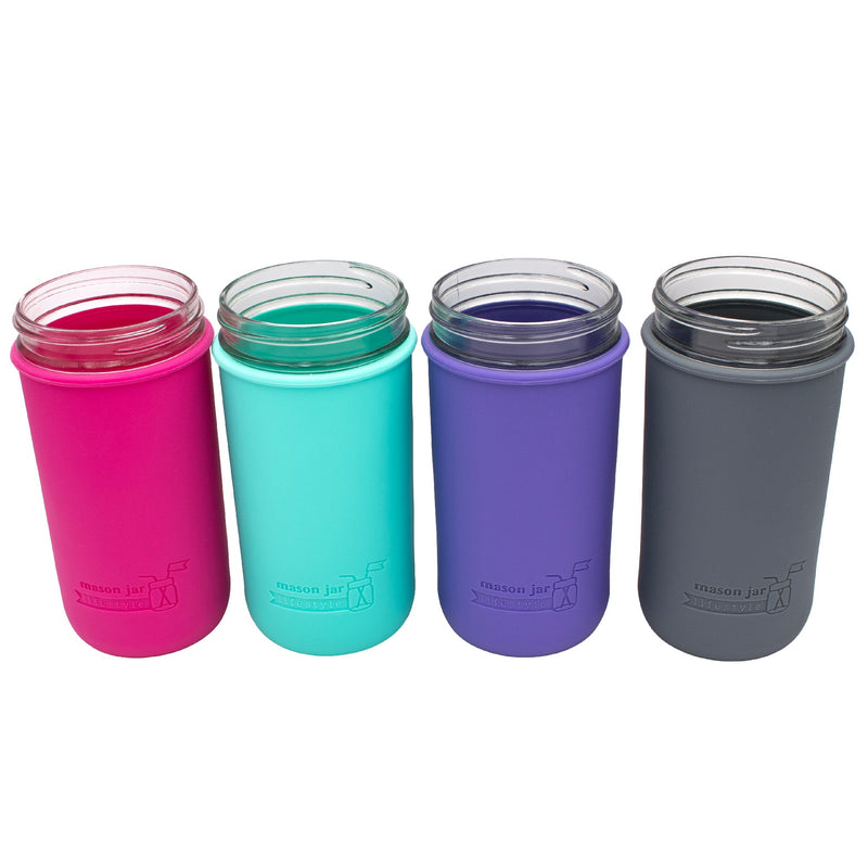 Load image into Gallery viewer, Silicone Sleeve for Pint &amp; a Half 24oz Ball Mason Jars
