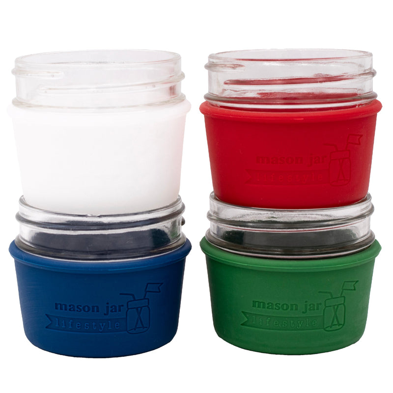 Load image into Gallery viewer, Silicone Sleeve for 4oz Mason Jars
