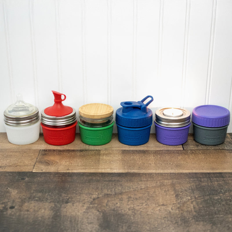 Load image into Gallery viewer, Silicone Sleeve for 4oz Mason Jars
