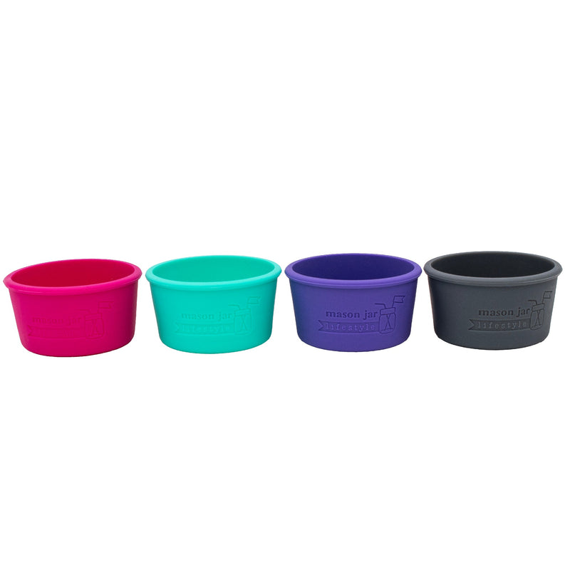 Load image into Gallery viewer, Silicone Sleeve for 4oz Mason Jars
