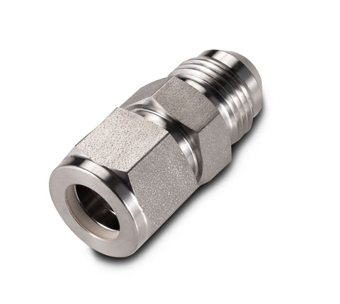 Bore through 1/2 inch compression fitting by 1/2 inch MJIC