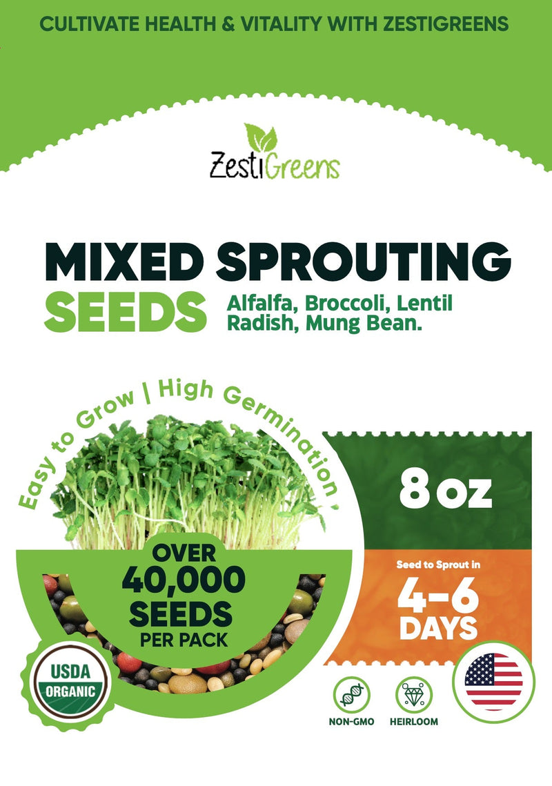 Load image into Gallery viewer, Mixed Sprouting Seeds Organic
