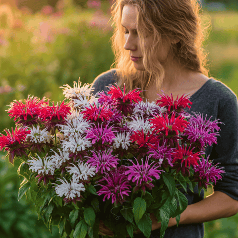 Monarda Bee Balm mix seeds package, 20 count, GrowTime Garden Supply