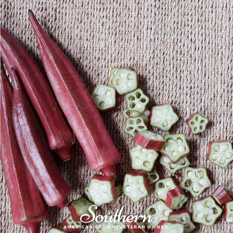 Load image into Gallery viewer, Red Burgundy Okra – 50 Seeds
