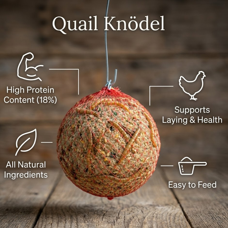 Load image into Gallery viewer, Quail &amp; Gamebird Knödel — Enrichment Feed Ball with Mealworms 2 pack
