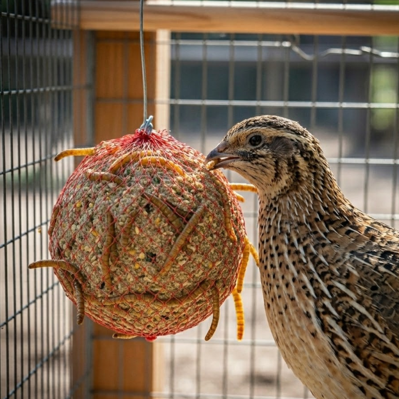 Load image into Gallery viewer, Quail &amp; Gamebird Knödel — Enrichment Feed Ball with Mealworms 2 pack
