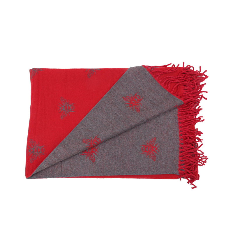 Load image into Gallery viewer, The Bee Works | Bee Print Double Sided Scarf
