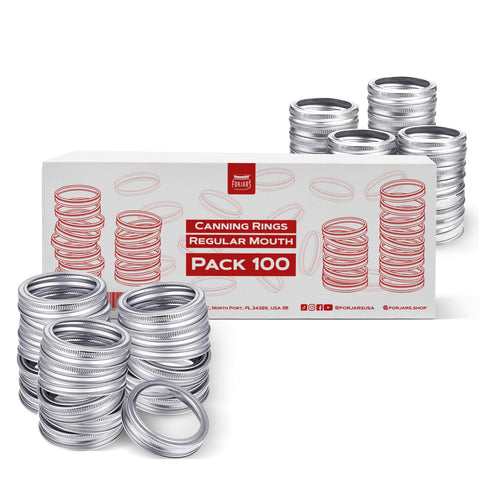 100 regular mouth canning rings