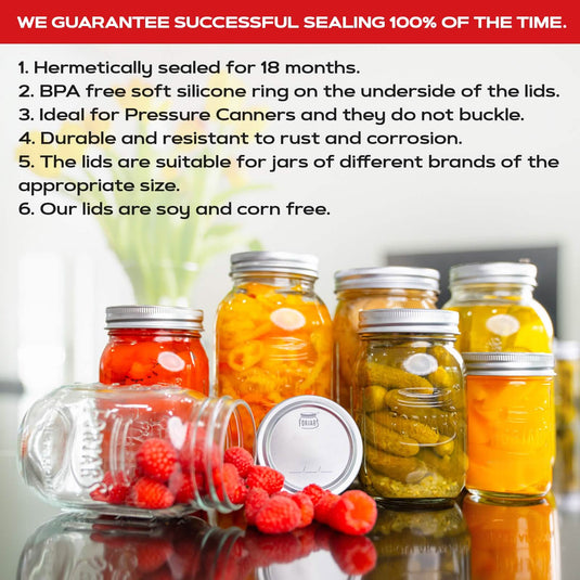 100 Wide Mouth Canning Lids