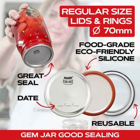 Canning lids and rings set, packaging detail