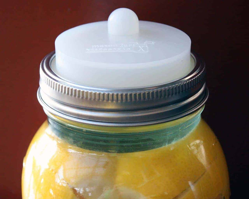 Load image into Gallery viewer, Silicone Fermentation Airlock Valve Lid With SS Band for Wide Mouth Mason Jars
