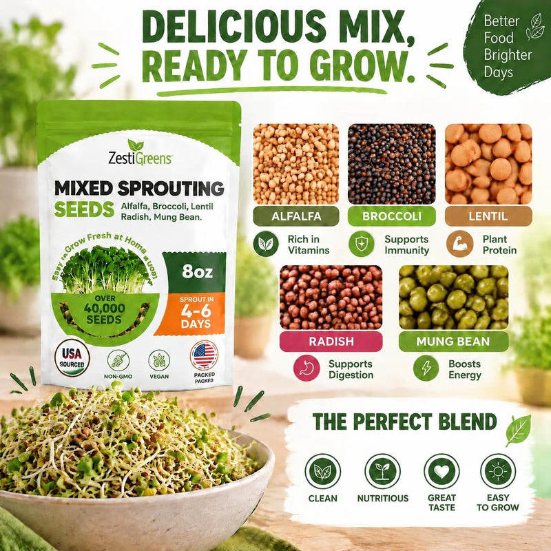 Load image into Gallery viewer, Mixed Sprouting Seeds Organic
