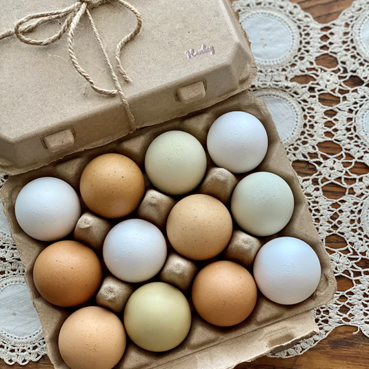 Henlay Vintage Blank Egg Cartons, Classic 3x4 Design, 2 Colors, 25, 65, 75, or 200 Pack