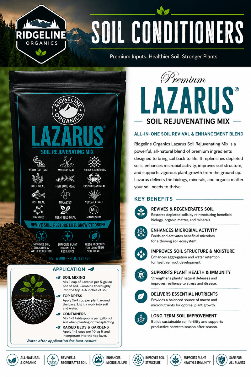 Load image into Gallery viewer, Bag of Lazarus soil rejuvenation and conditioning mix, 4 pounds.
