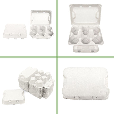 Henlay Duck Egg Cartons - Holds Half Dozen Jumbo Eggs- Blank Flat Top, 2 colors, 20 or 100, additional product view 2