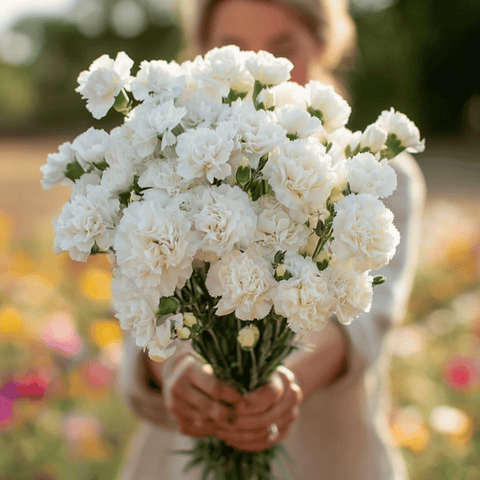 White Grenadin Carnation 25 Seeds