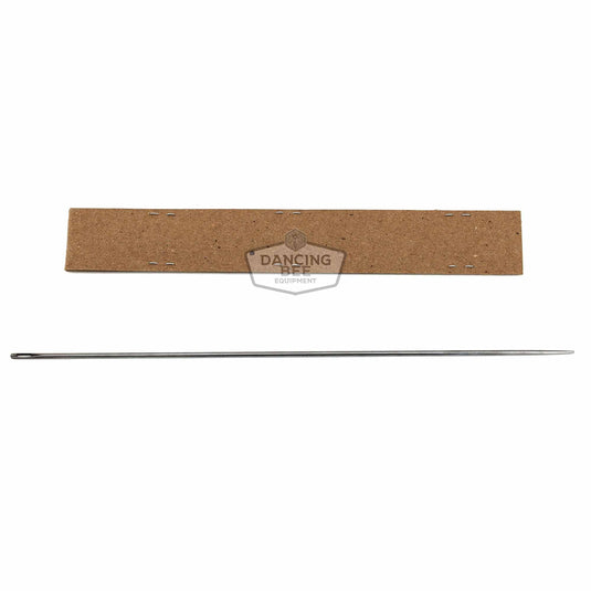 Ten-inch metal wicking needle for threading wicks into candle molds.