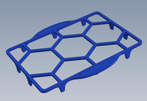 BeeSmart pollen patty trivet with raised grid to deter small hive beetles.