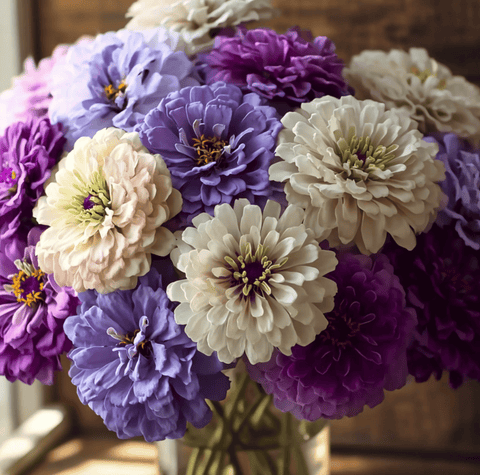 Blueberry Cheesecake Zinnia – 100 Seeds, additional product view 2