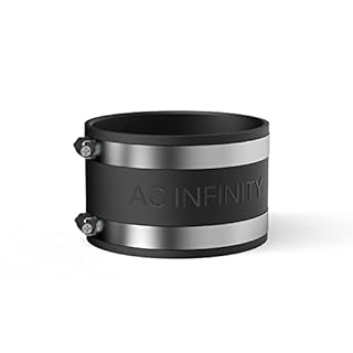 Load image into Gallery viewer, AC Infinity Noise Reduction Clamps 4“ Duct Coupler with Stainless Steel Clamps - Flexible Rubber Coupling for Inline Fans and Carbon Filters in Growing and HVAC
