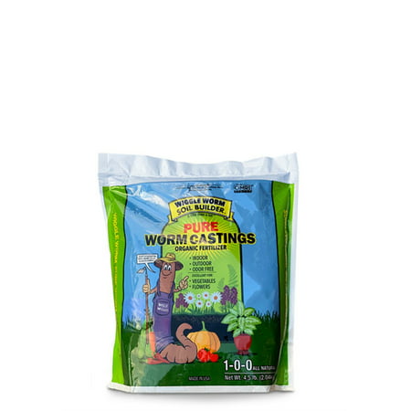 Wiggle Worm organic earthworm castings bag, 4.5 pounds