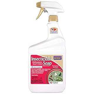 Bonide insect soap bottle, back label with directions